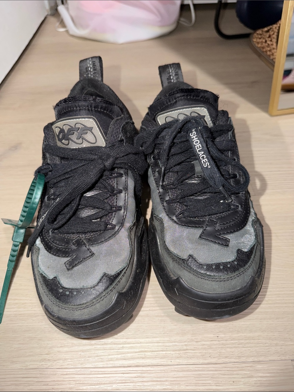 Off-White Black and Gray Women’s Sneakers